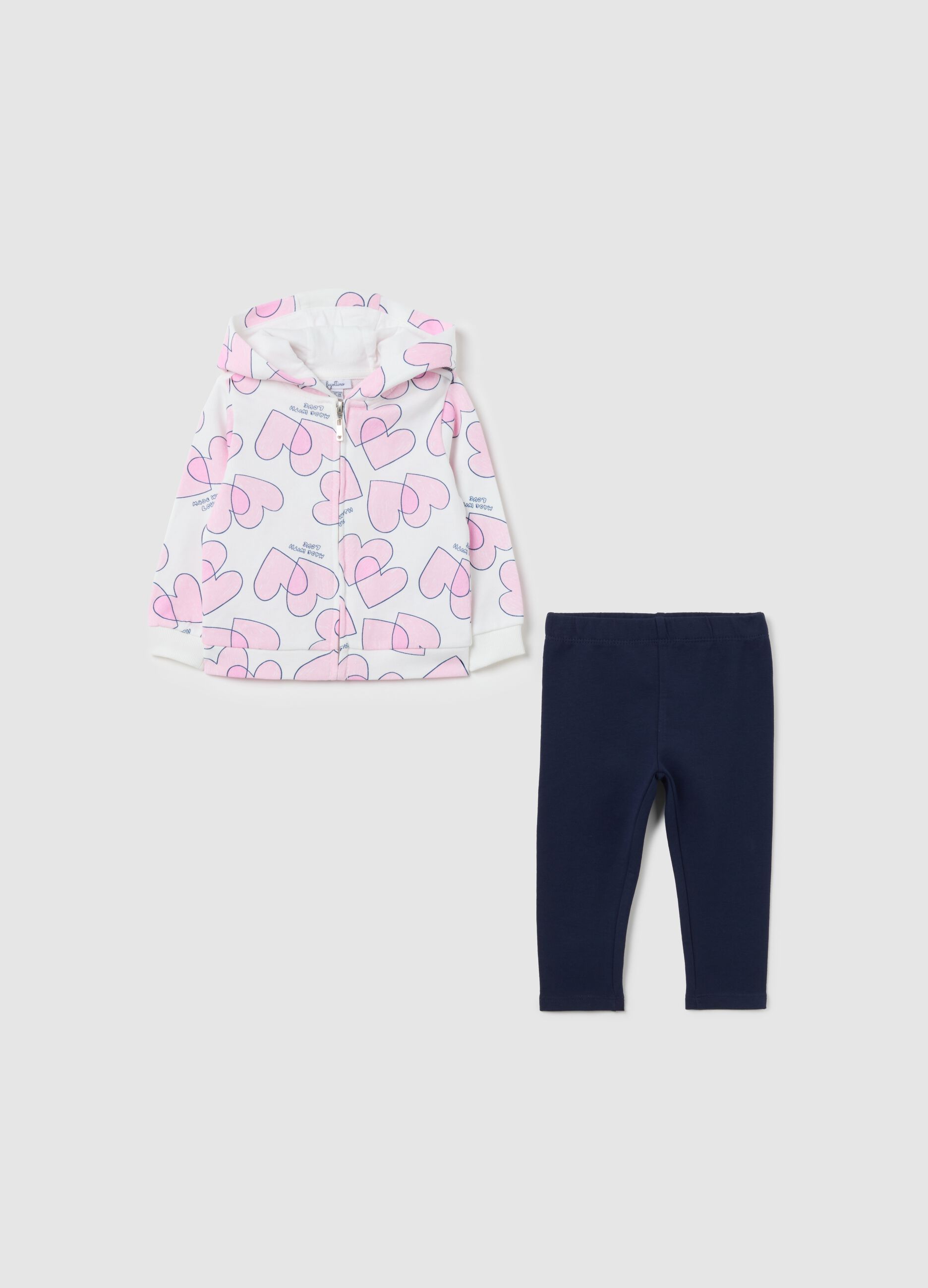 Multicolour regular fit girls' outfit in pure cotton