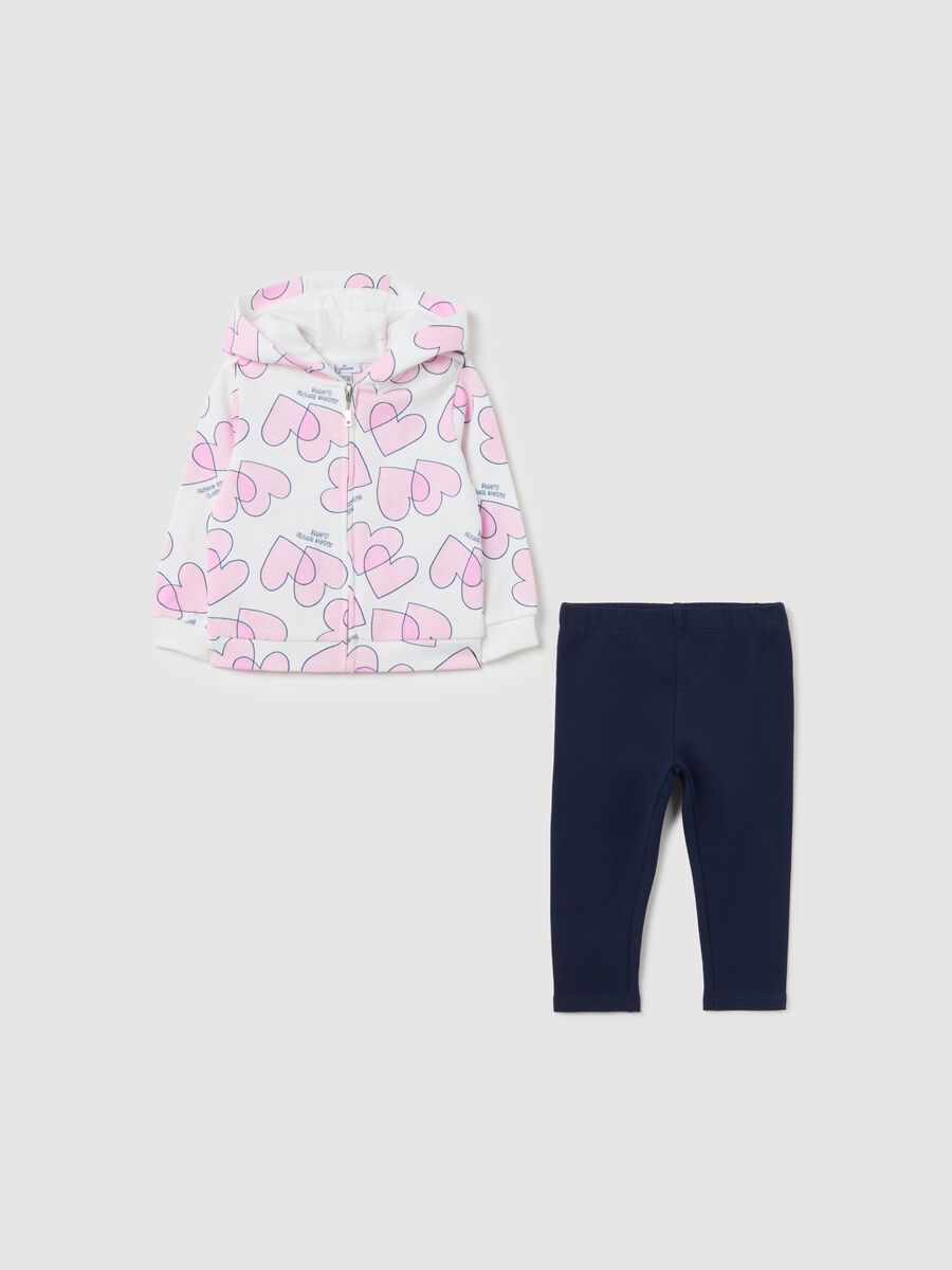 Multicolour regular fit girls' outfit in pure cotton_0