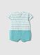Baby romper in pure cotton with multicolour stripes and pockets_1