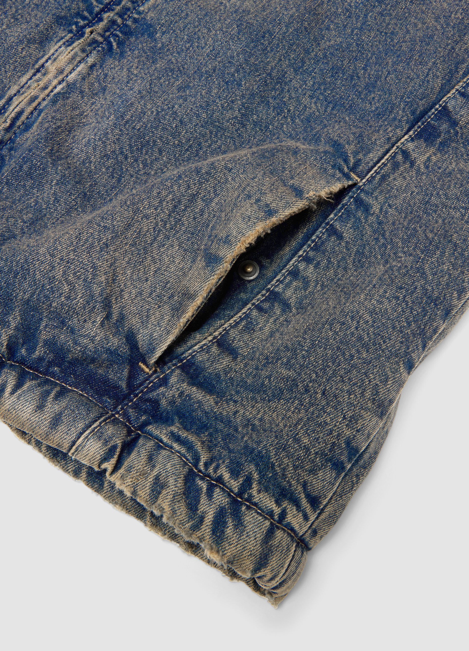 Denim Padded Jacket Vintage Dark Blue