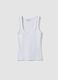 White stretch cotton tank top_4