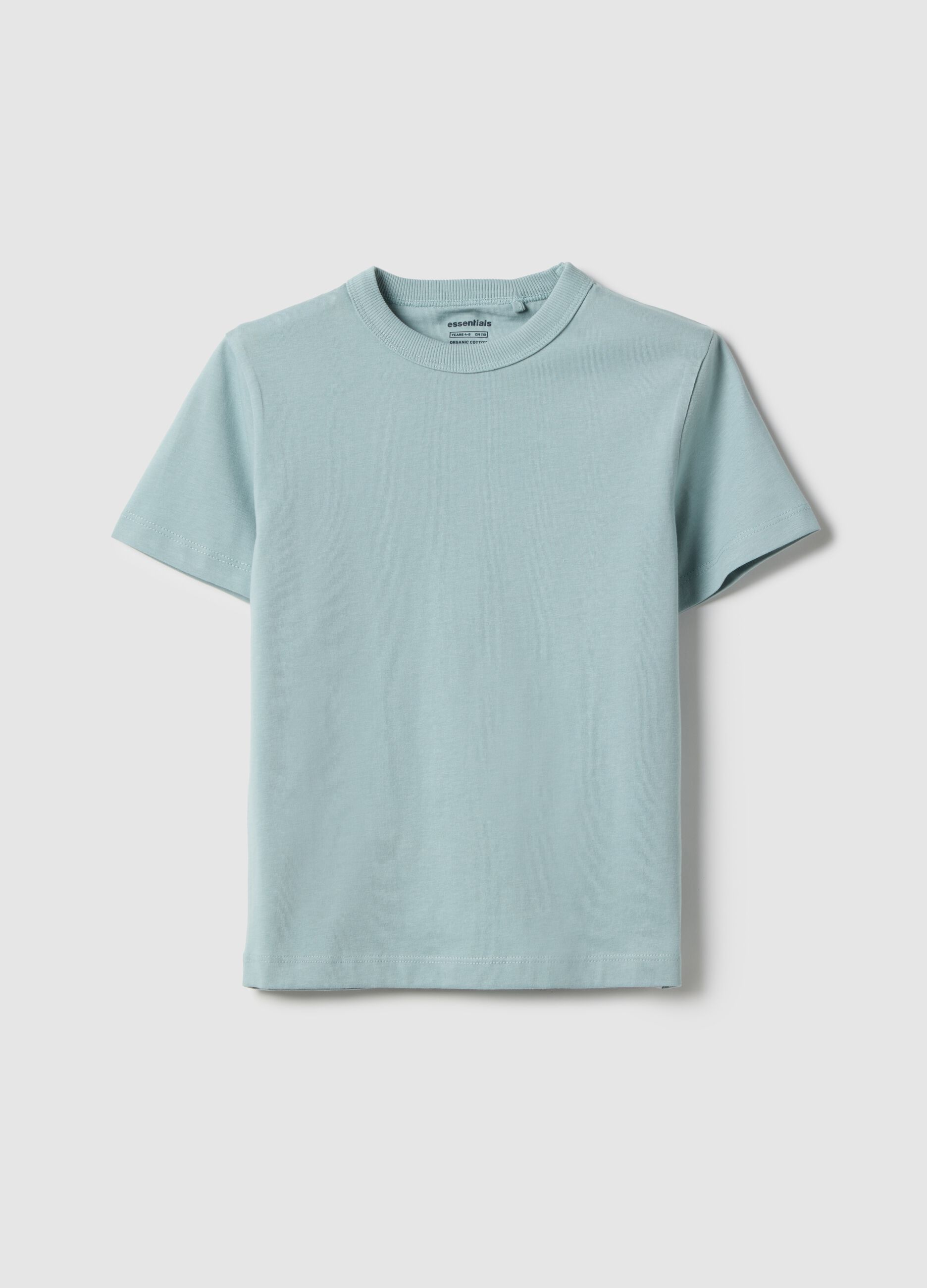 Children's blue crew neck t-shirt in pure cotton regular fit