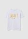 White pure cotton regular fit Everlast T-shirt_4