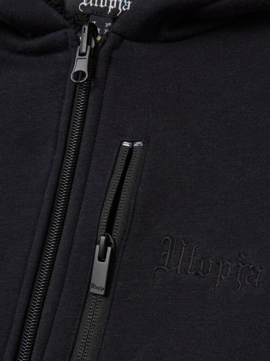 Teddy Zip Hoodie Grey Mélange_7