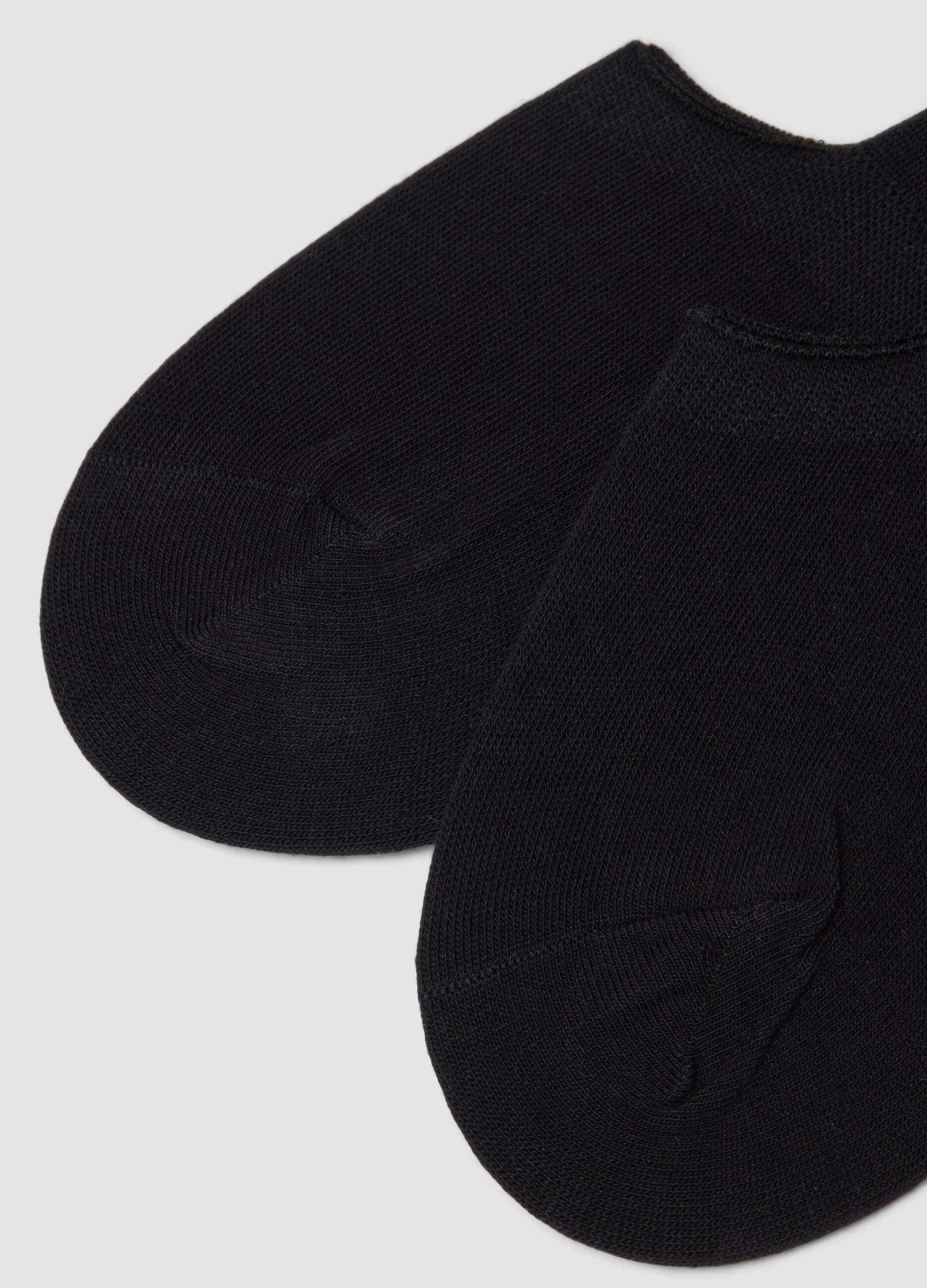 Pack of five black socks in stretch organic cotton