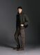 Slim fit stretchy cotton brown cargo trousers_0