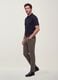 Grey regular-fit stretch cotton twill trousers_0