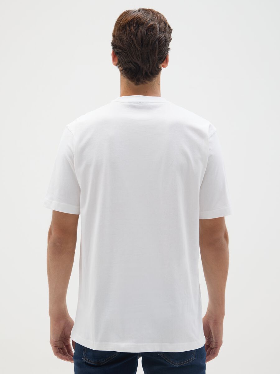 White Pure Cotton T-shirt with NFL logo_2