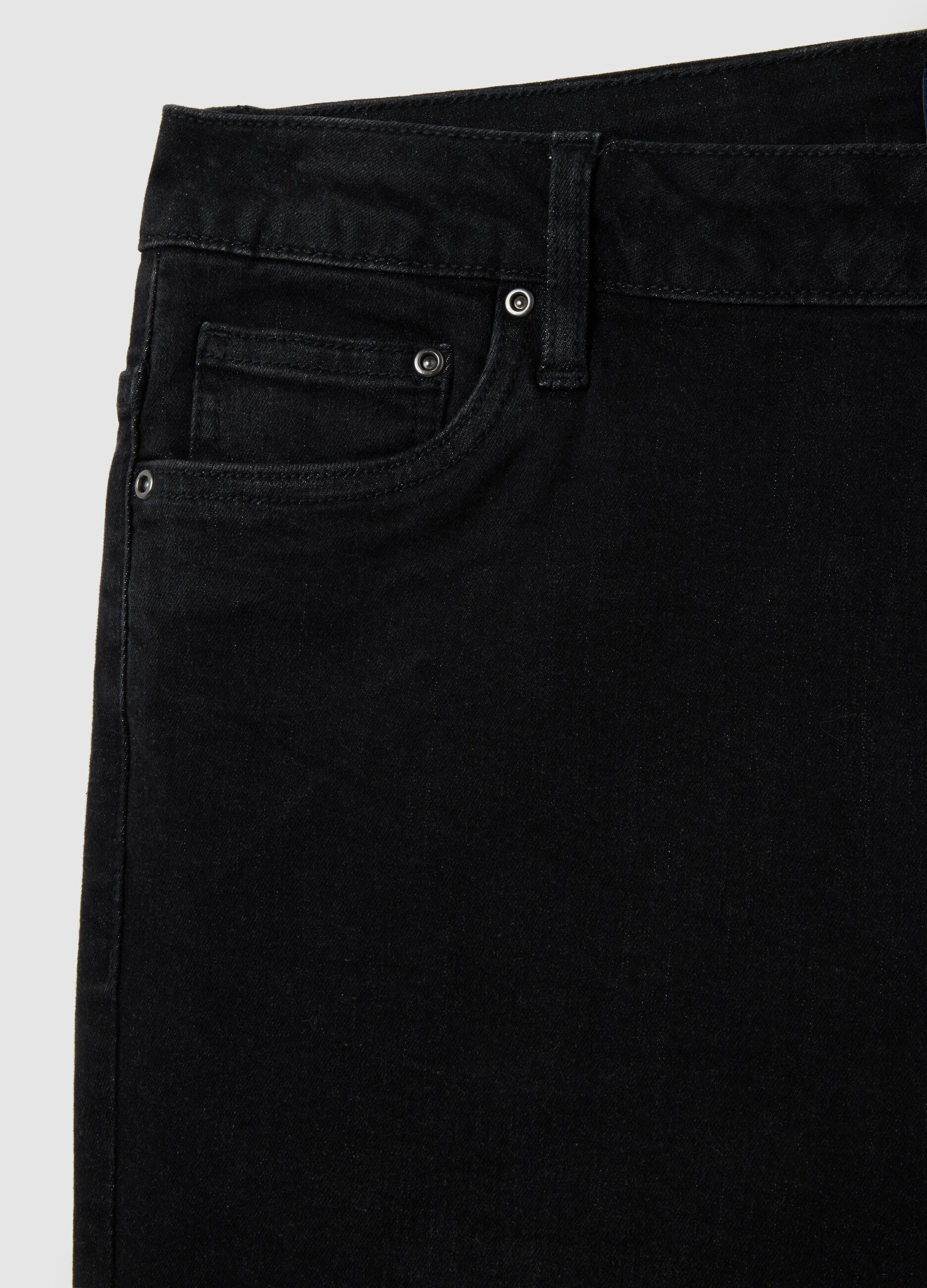 Black Stretch Bootcut Trousers