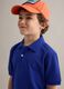 Polo in cotone elasticizzato blu da bambino regular fit_2