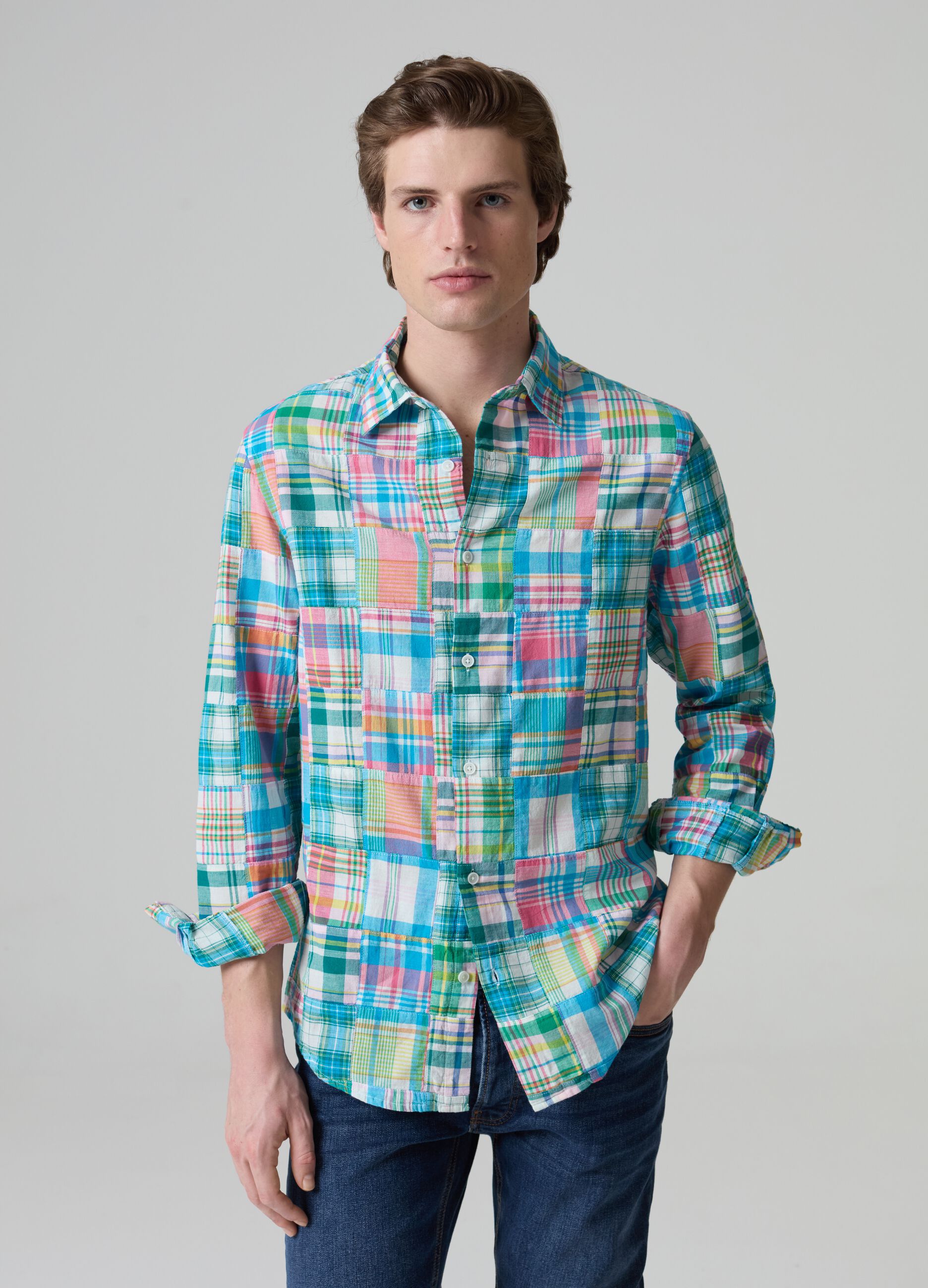 Ovs Camicia in cotone fantasia a quadri check