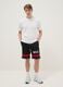 Multicolour pure cotton shorts with Chicago Bulls logo_0