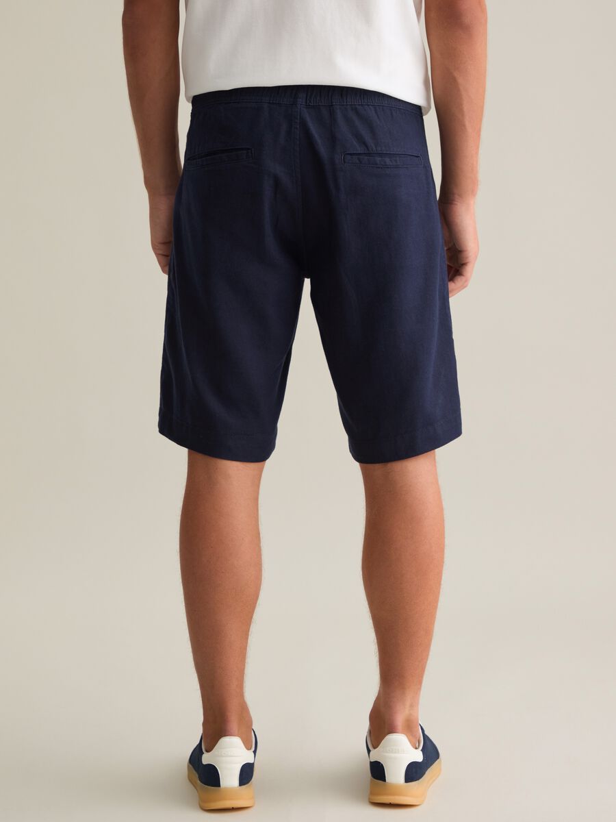 Men's Regular Fit Blue Cotton Shorts_2