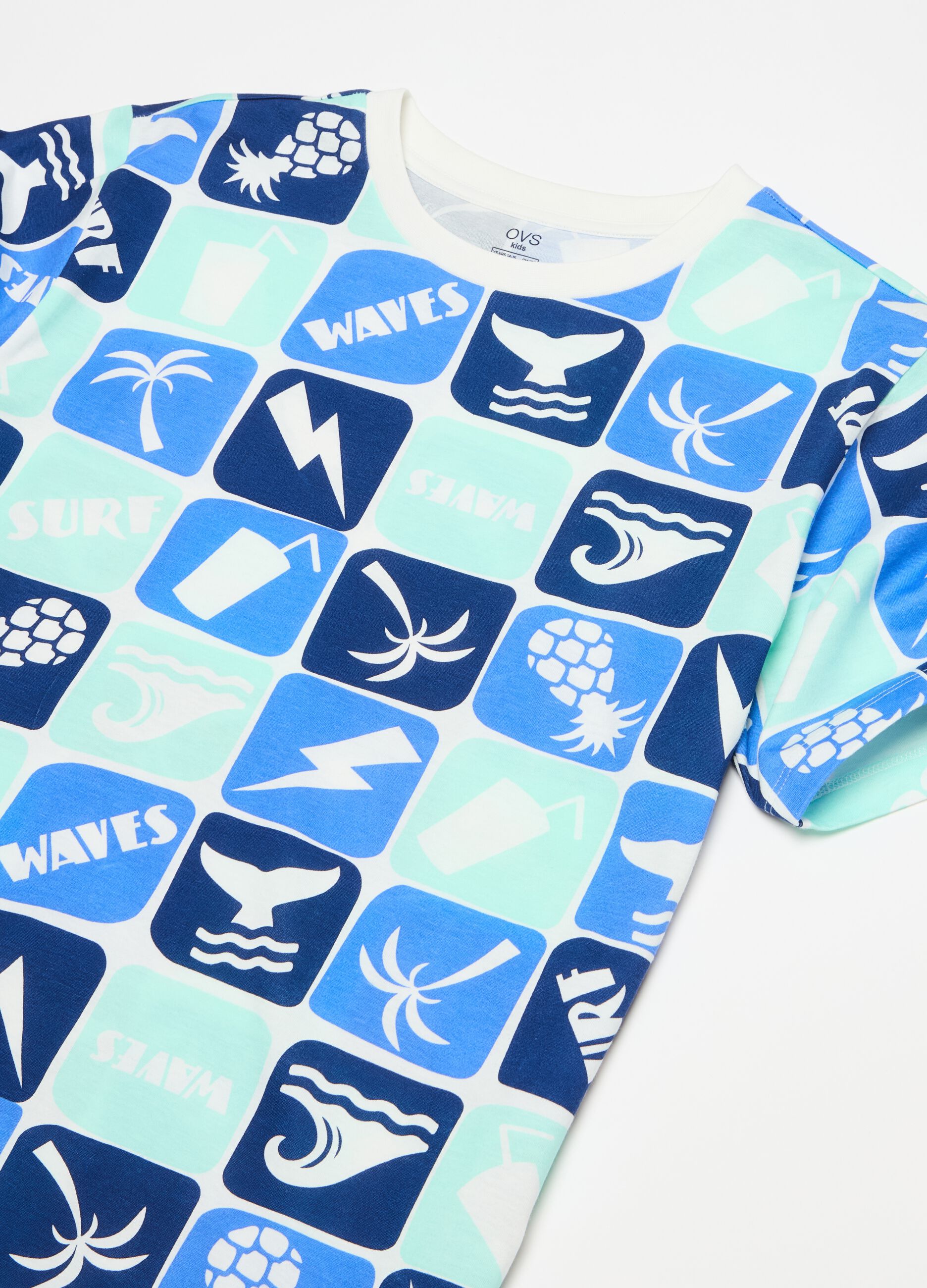 Organic cotton pyjamas with print