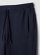 Blue cotton blend stretch jogger trousers regular fit_1