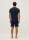 Short pyjamas in pure blue cotton, regular fit_2