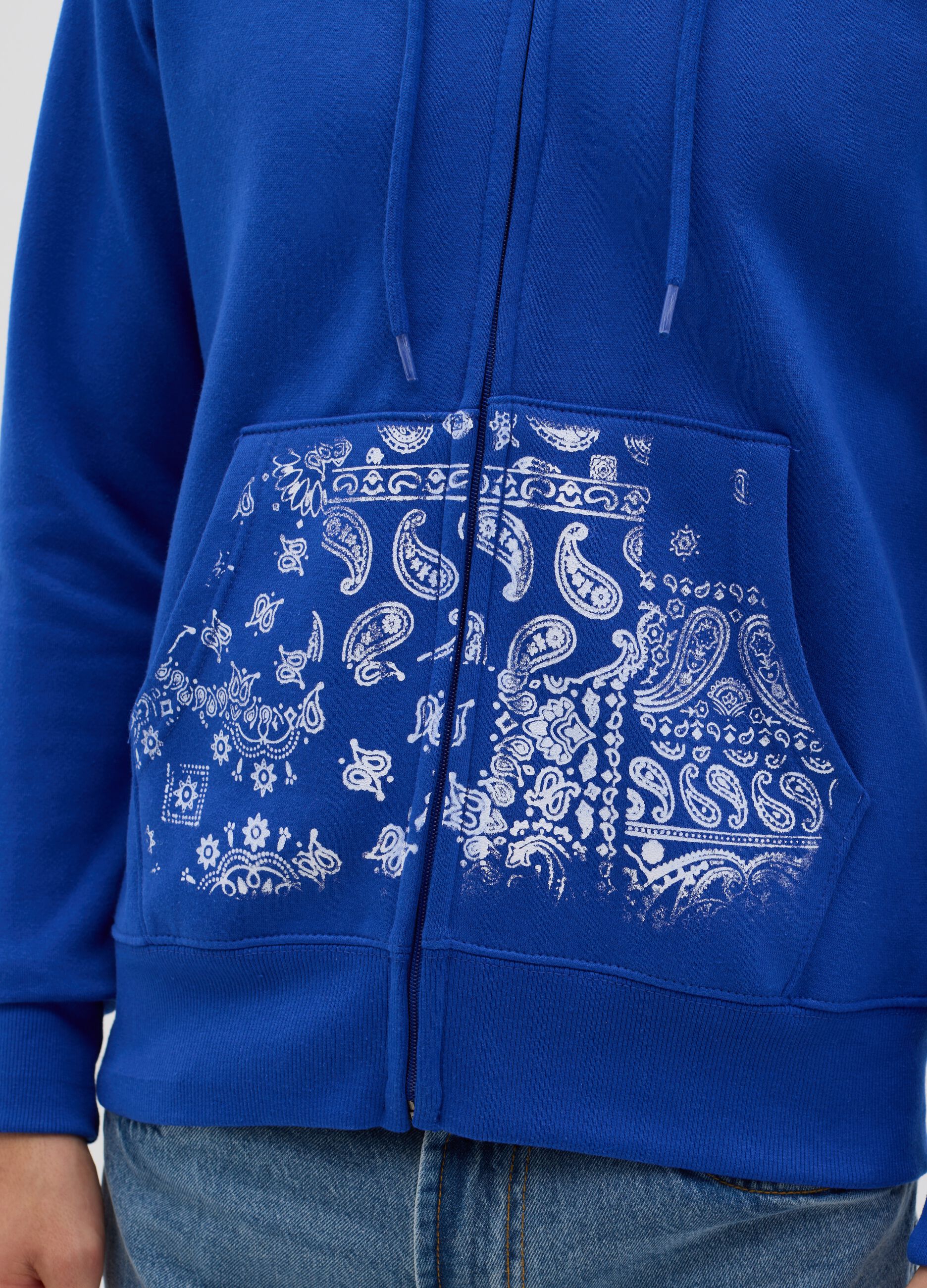 Full-zip plush hoodie