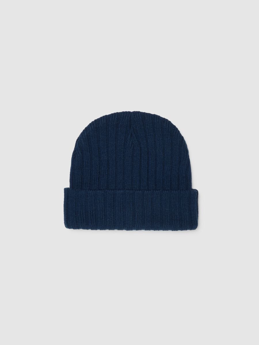 Heavy Knit Blue Beanie_0