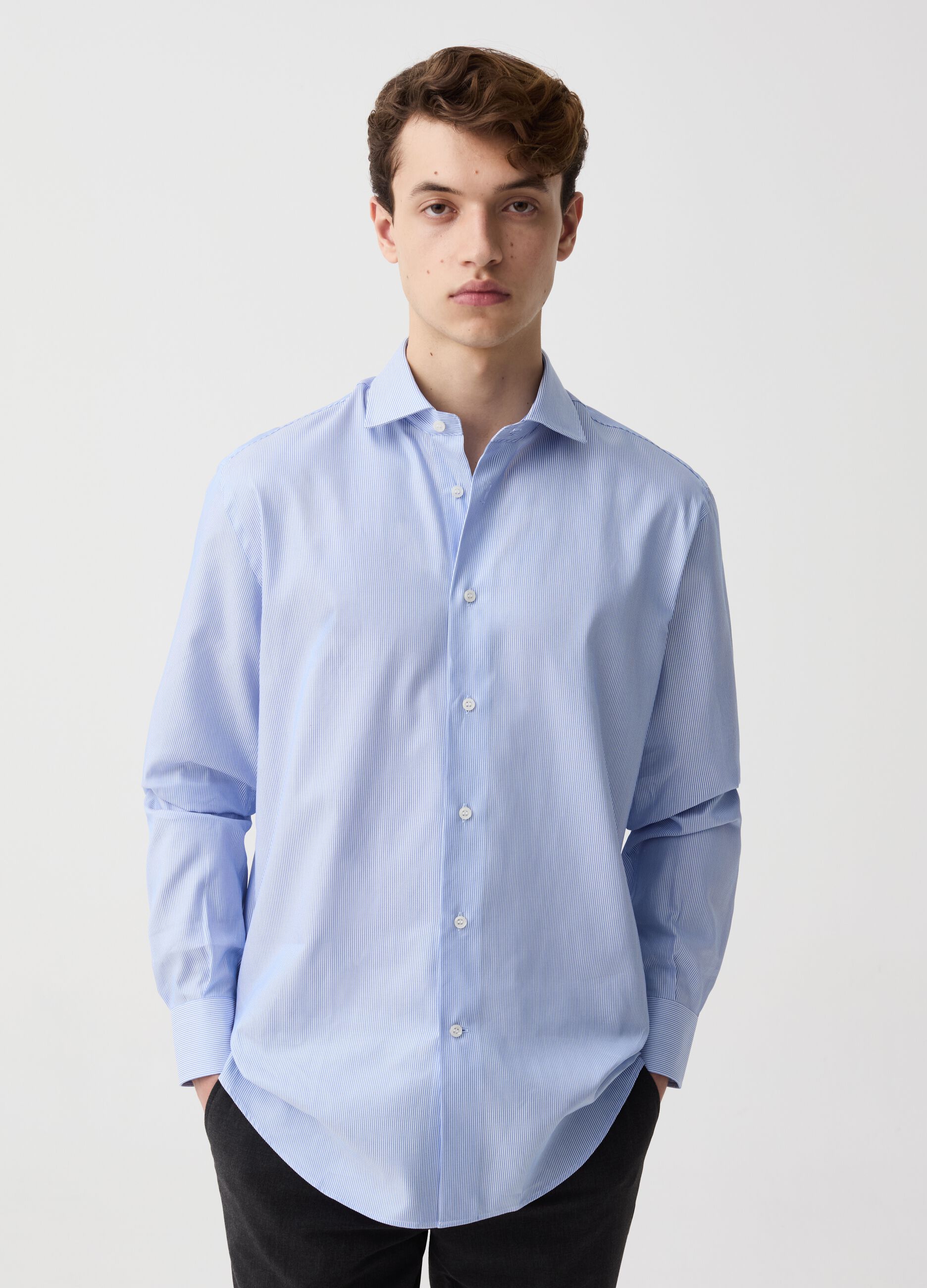 Ovs Camicia regular fit in cotone doppio ritorto