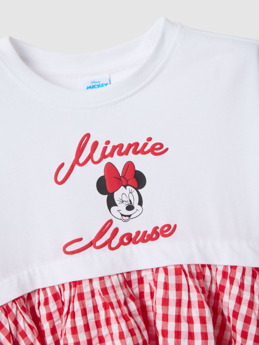Vestito in puro cotone multicolor da bambina regular fit con Minnie_2