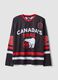 T-shirt nera a maniche lunghe con stampa hockey_0