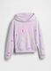 Girls' Purple Cotton Blend Sweatshirt with Floral Pattern_2