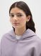 Girls' purple hoodie in pure cotton regular fit with hood and zip_2
