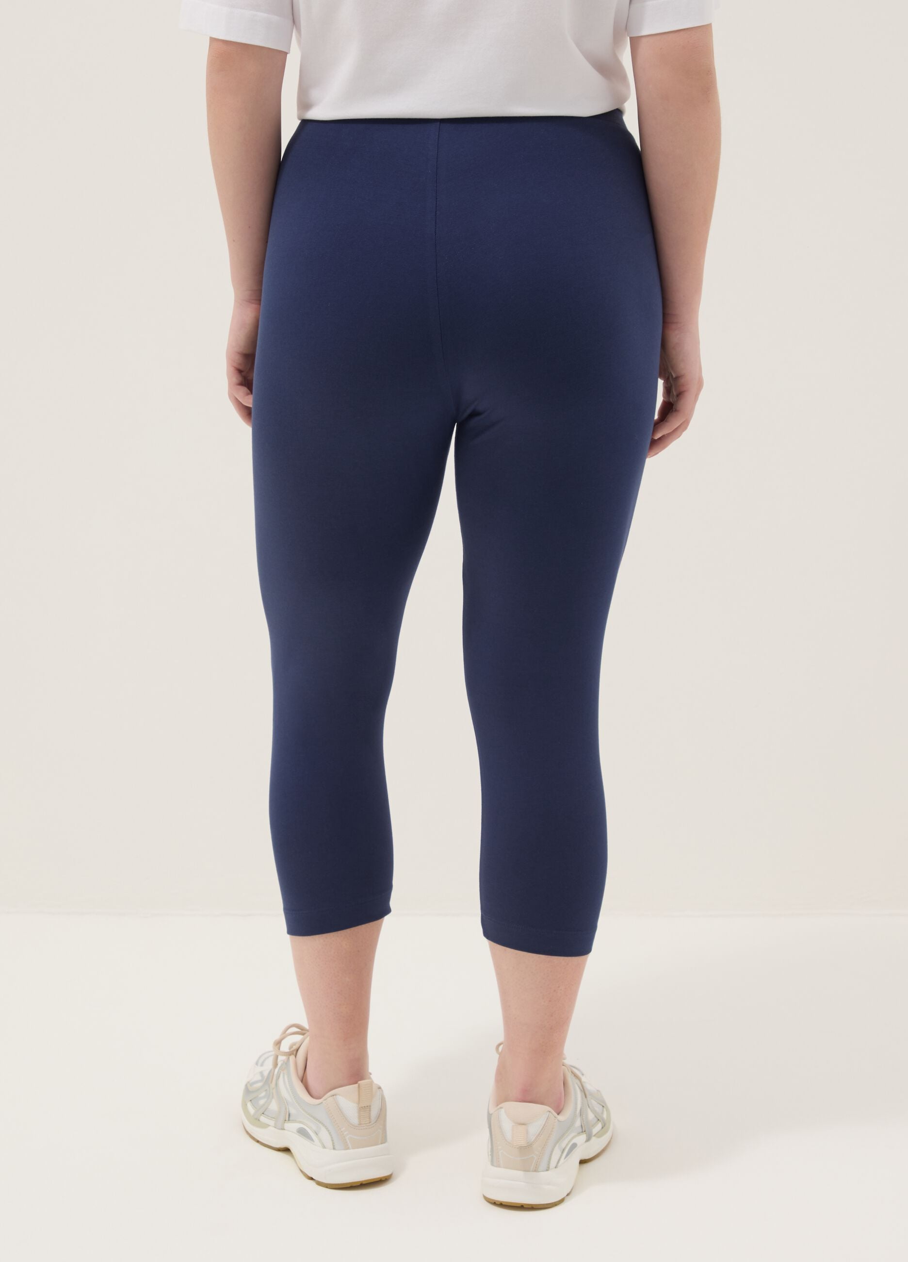 Leggings blu in cotone elasticizzato skinny fit