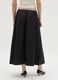Gonna lunga da donna in puro cotone nera_3