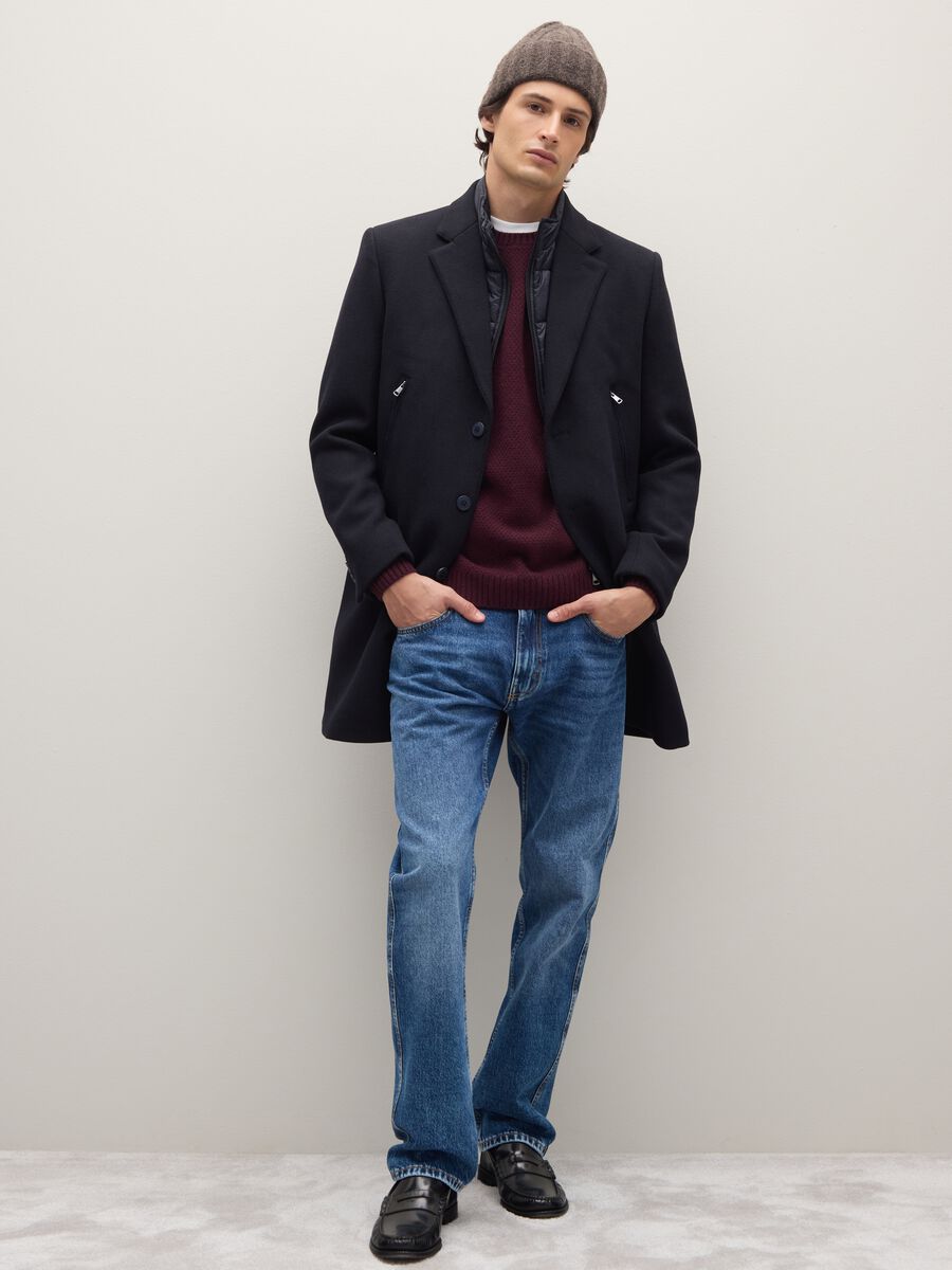 Cappotto Chesterfield nero regular fit_1
