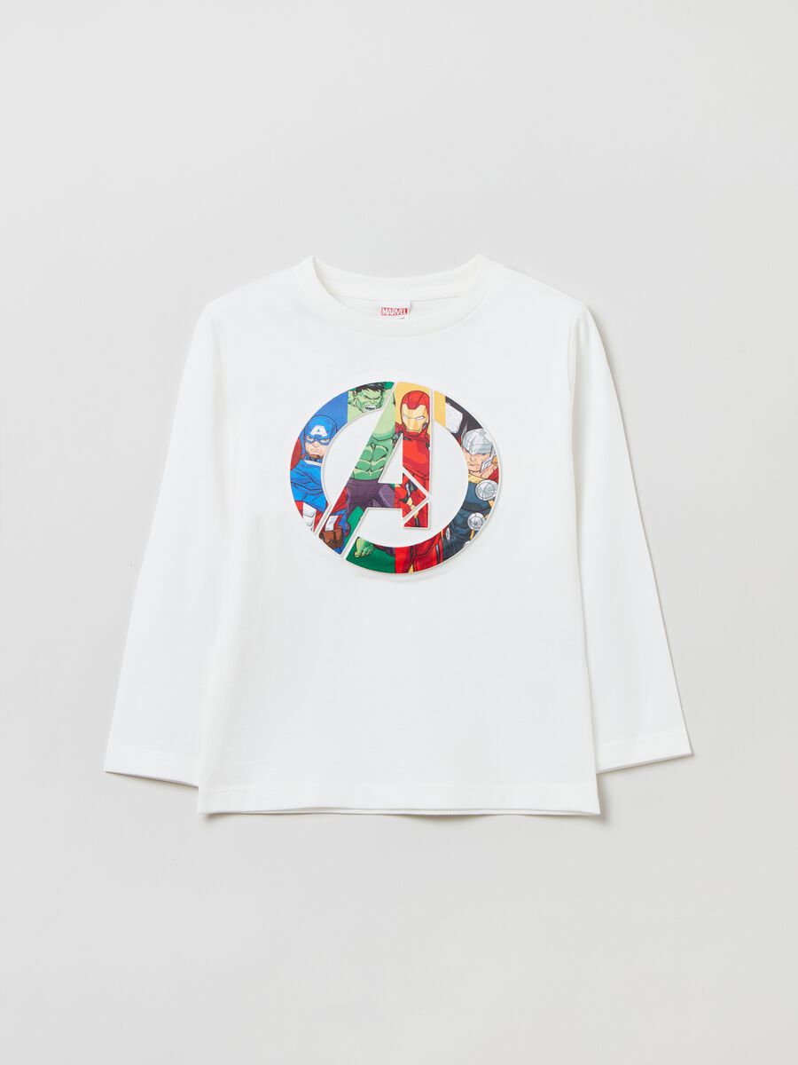 T-shirt a maniche lunghe stampa Avengers_0