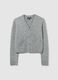 Grey regular fit V-neck cardigan_4