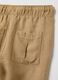 Beige trousers in linen and viscose with drawstring_3