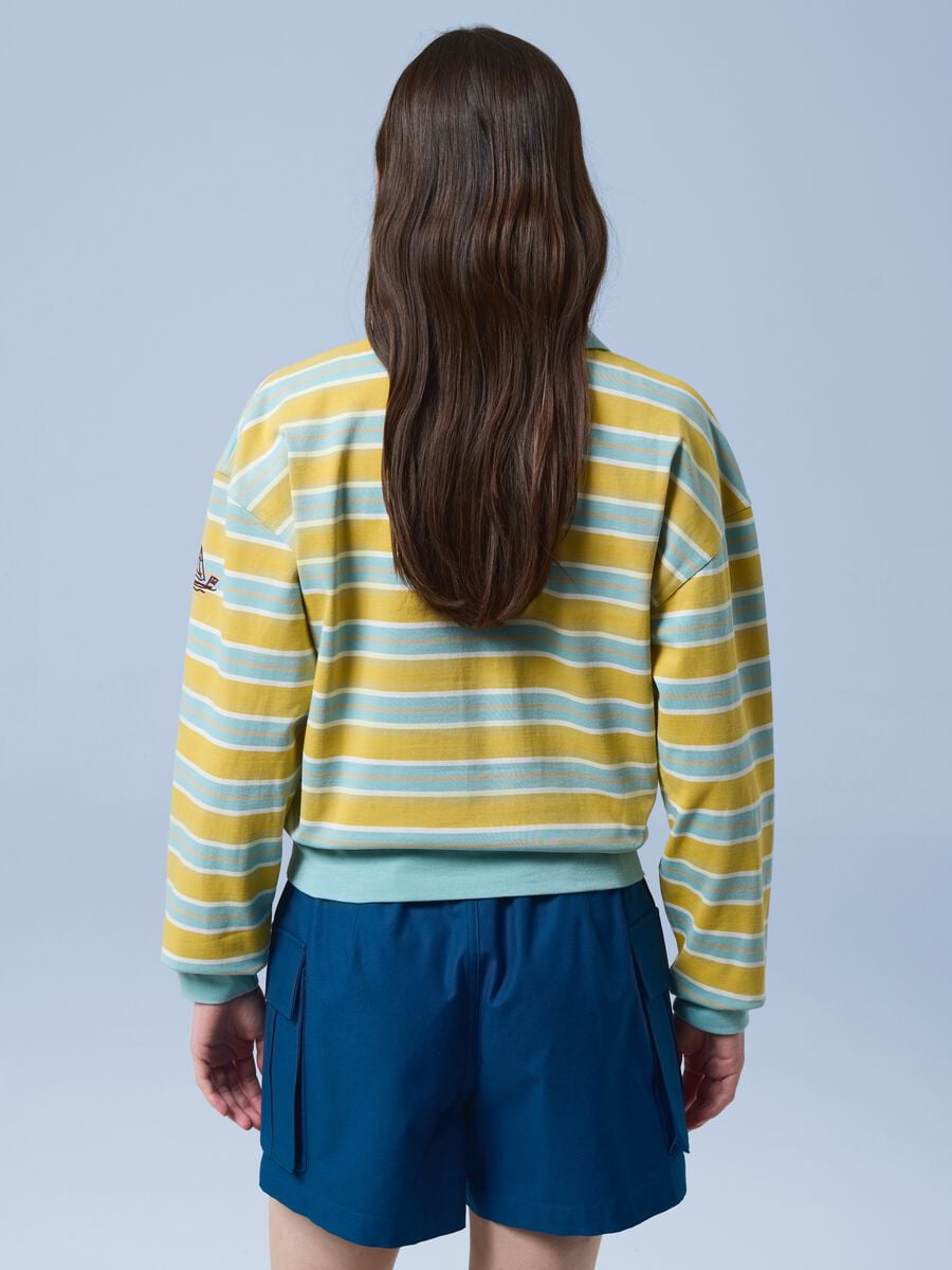 ALTAVIA SAILING long-sleeve striped polo shirt in pure cotton_3