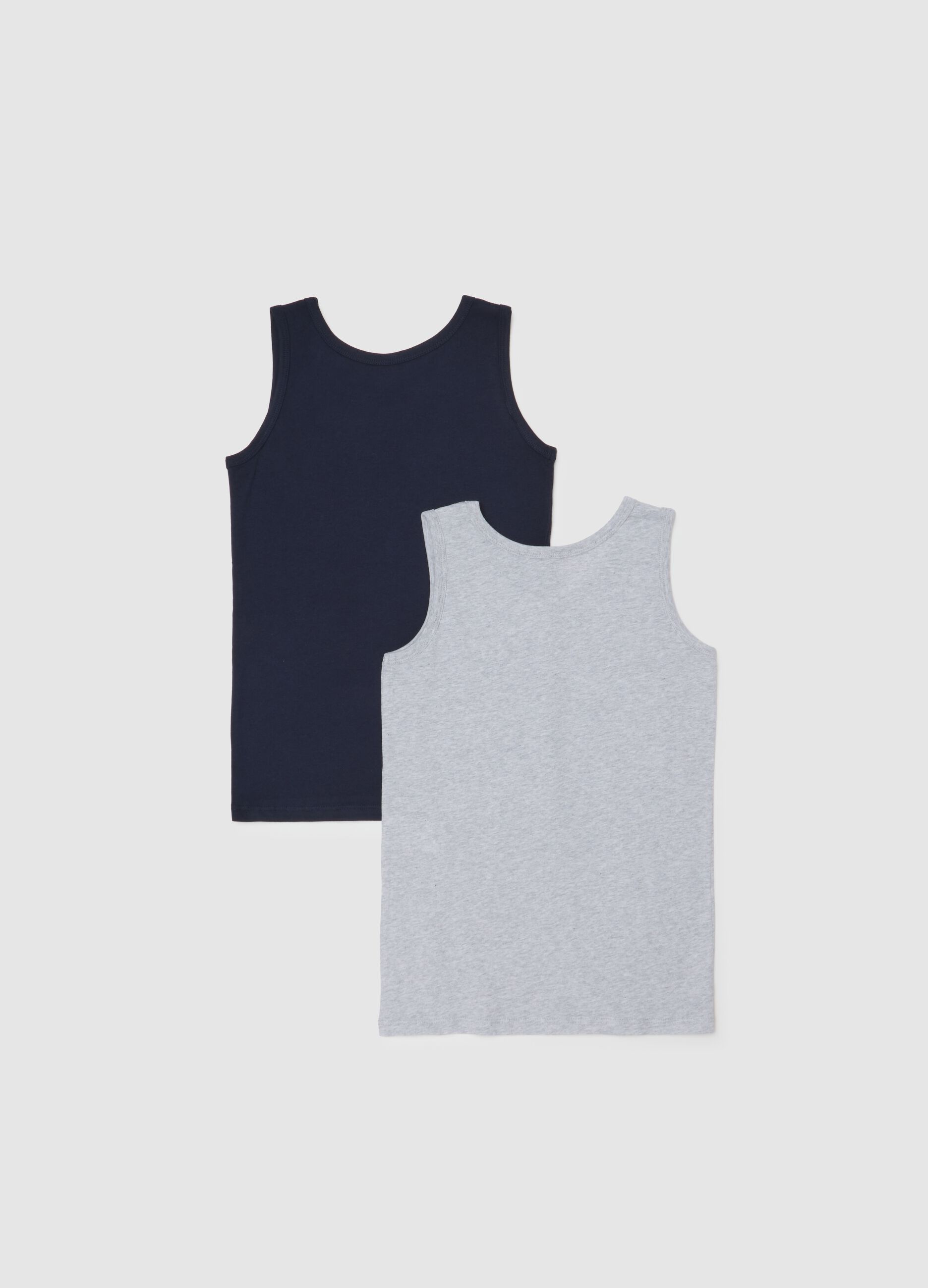 Set of boys' multicolour pure cotton regular fit vests