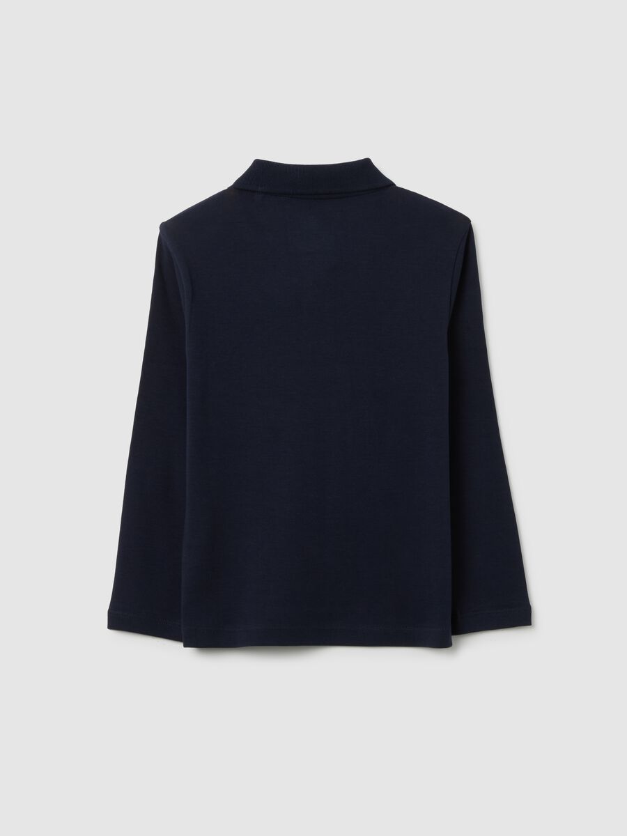 Child's Polo in Pure Blue Cotton Regular Fit_1