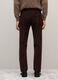 Regular Fit Brown Stretch Cotton Trousers_2