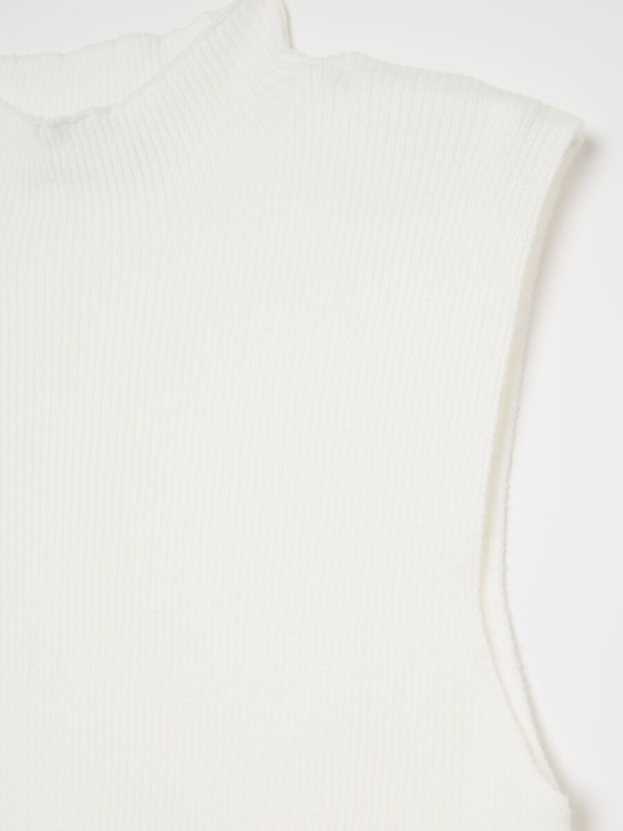 White Regular Fit Tank Top_5