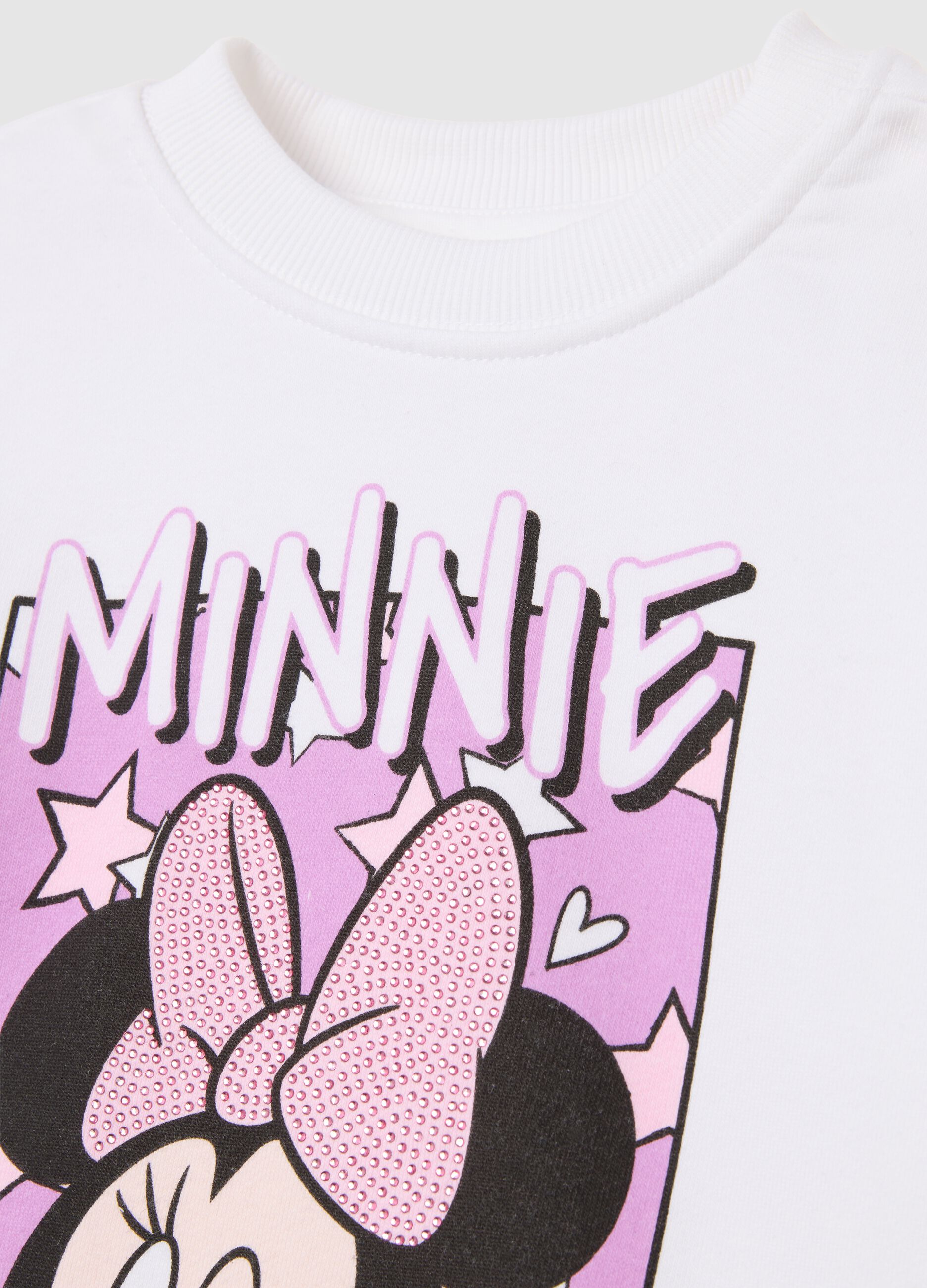 Jogging set with Minnie Mouse print and diamantés