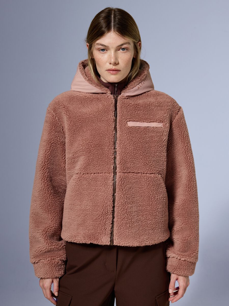 Full Zip Sherpa Jacket with Hood ALTAVIA WITH DEBORAH COMPAGNONI_1