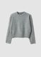 Grey marl stretch jersey top with sequins, regular fit_0