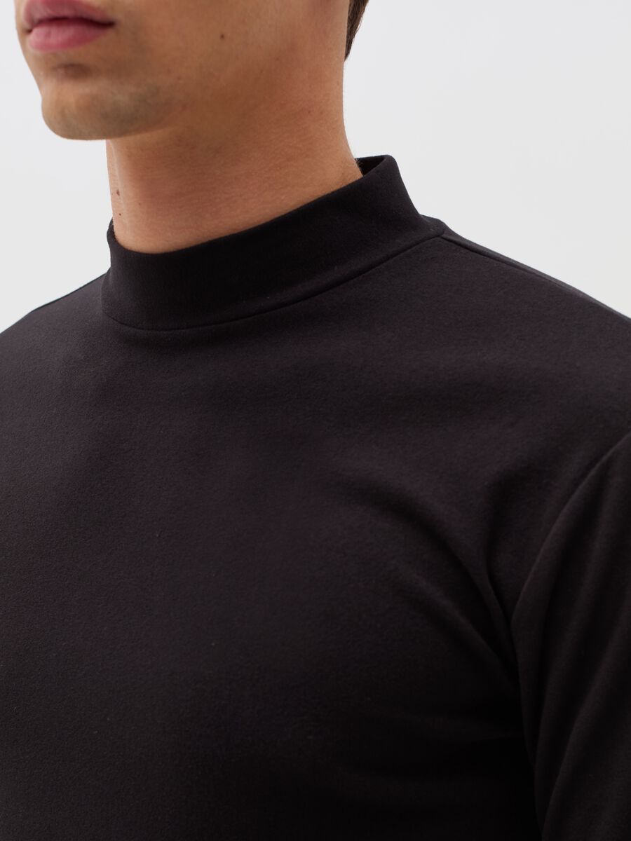 Fleece sweatshirt with mock neck_3