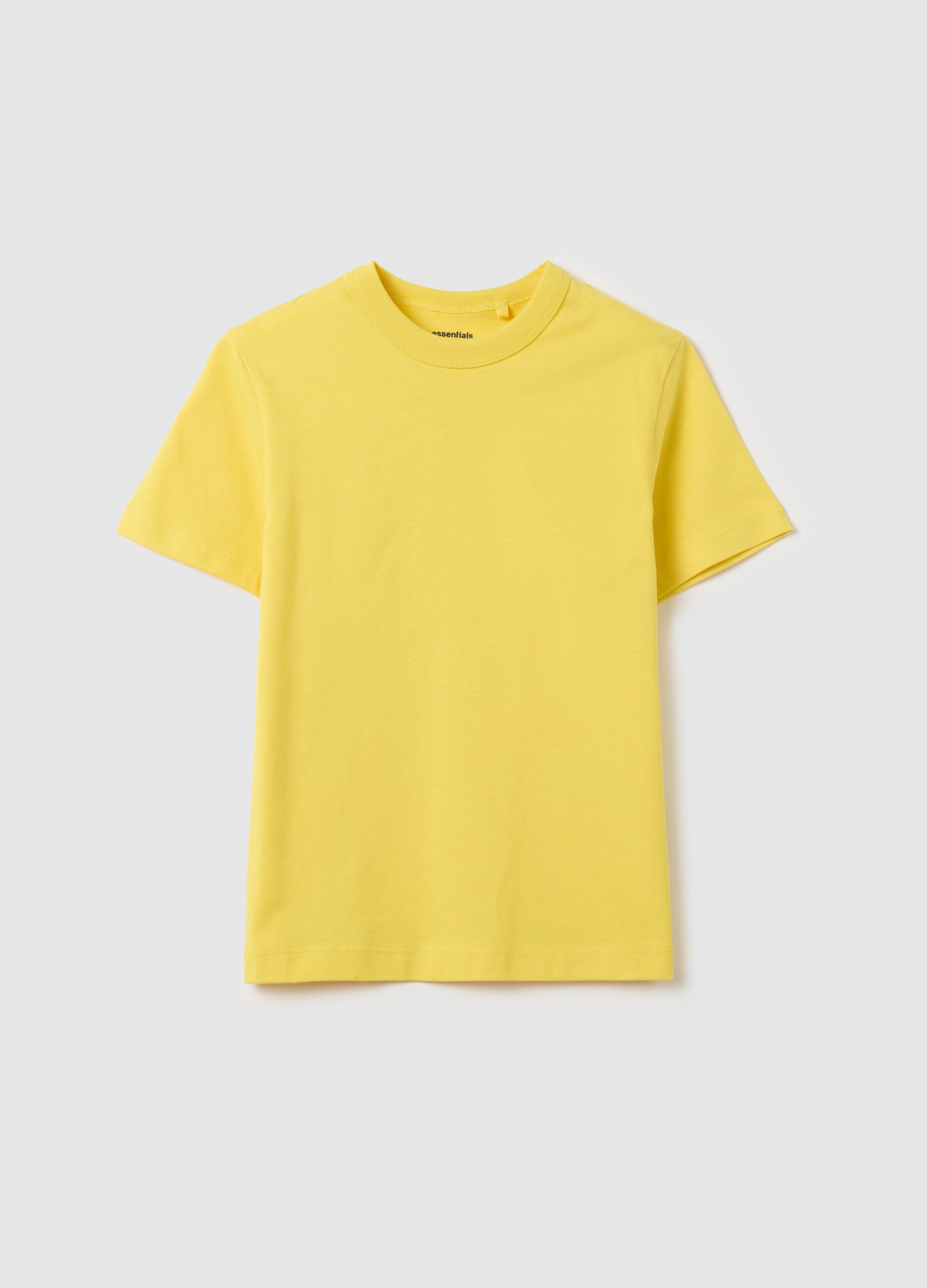 Solid colour T-shirt in organic cotton