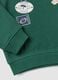 Felpa verde in puro cotone con girocollo e stampa per bimbo regular fit_3