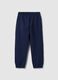 Children's blue jogger trousers in pure cotton with regular fit and logo_1