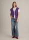 Purple viscose-blend vest in plain knit_1