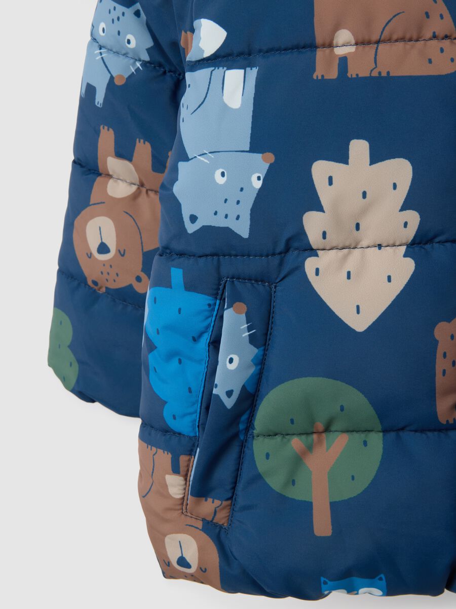 Child's padded multicolour jacket with regular fit and print_2