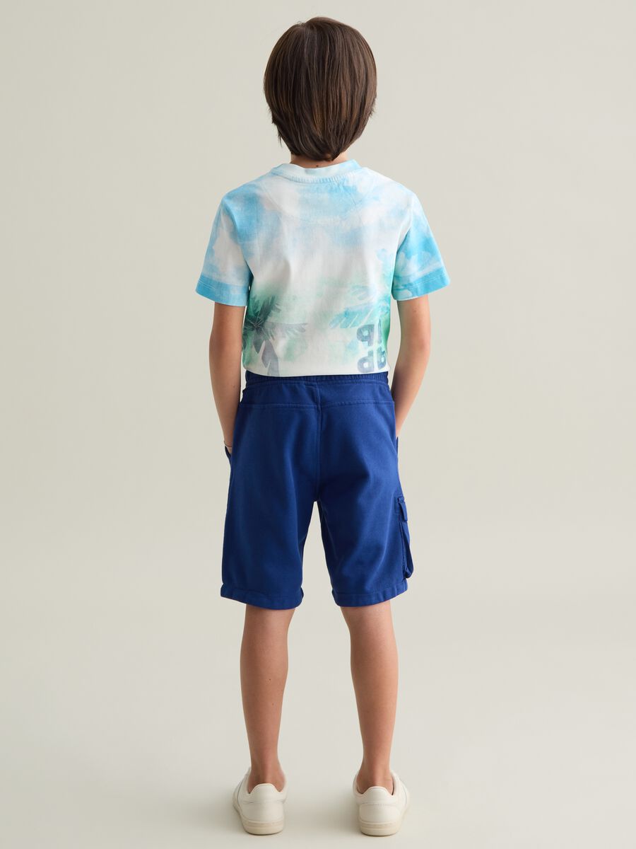 Boys' blue baggy pure cotton shorts_2
