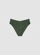 High-waisted green stretch bikini bottoms_4
