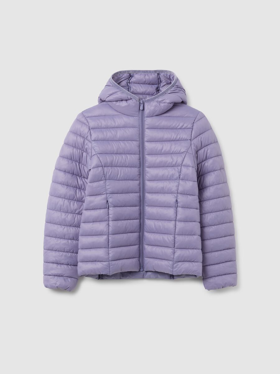 Girls' Regular Fit Mixed Purple Jacket_3